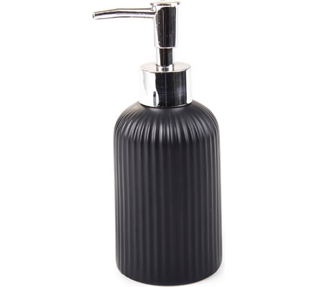 Дозатор для жидкого мыла Аквалиния Плиссе черный матовый, керамика CE1610QA-LD