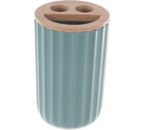 Подставка для зубных щеток Аквалиния Бамбук пластик B1243W-3