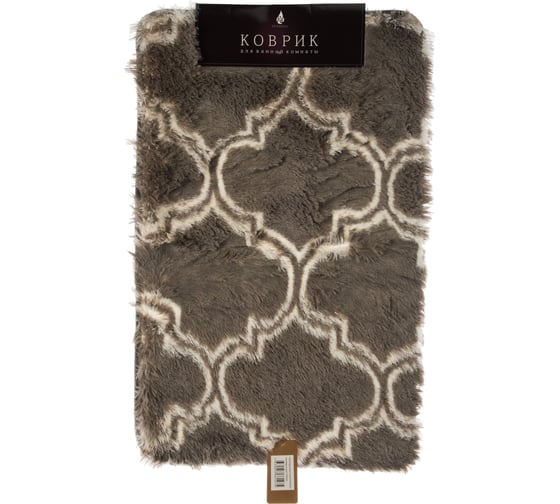 Ковер Аквалиния Shaggy орнамент серый 50х80 см RD2363 1