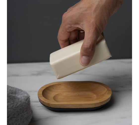 Мыльница TAVOLONE Miyoshi, бамбук, размер 12,3х8,3х1,9см 806372418635