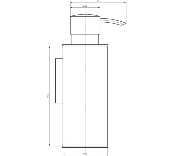 Диспенсер LANGBERGER настенный, хром, 250 мл L C 70769