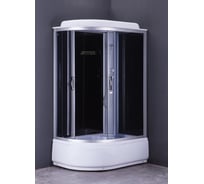 Душевая кабина Loranto CS-66120R G 120х80х215, высокий поддон 40 см, черная, стекло 4 мм 00050526