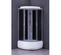 Душевая кабина Loranto CS-6680G 80х80х215, высокий поддон 40 см, черная, стекло 4 мм 00054989
