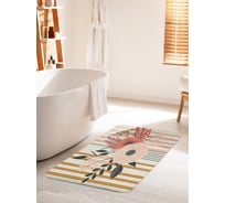 Коврик для ванной комнаты и туалета противоскользящий JOYARTY Букет цветов 60x100 см bath_sd3363_60x100