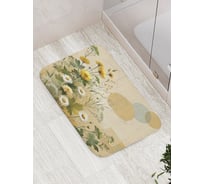 Коврик для ванной комнаты и туалета противоскользящий JOYARTY Цветочная графика 52x77 см bath_429848