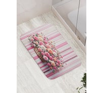 Коврик для ванной комнаты и туалета противоскользящий JOYARTY Корзина роз 52x77 см bath_sd3238