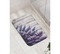 Коврик для ванной комнаты и туалета противоскользящий JOYARTY Цветы лаванды 52x77 см bath_sd1840