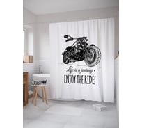 Штора для ванной тканевая JoyArty "Путешествие на мотоцикле" 180x200 см sc_71878