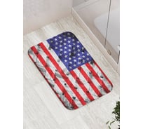 Коврик для ванной комнаты и туалета противоскользящий JOYARTY Флаг США на переплете 52x77 см bath_10161