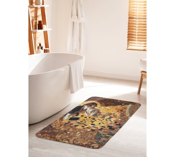 Коврик для ванной комнаты и туалета противоскользящий JOYARTY Поцелуй 60x100 см bath_sd1147_60x100 1