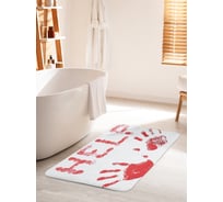 Коврик для ванной комнаты и туалета противоскользящий JOYARTY Кровавый отпечаток 60x100 см bath_4290_60x100