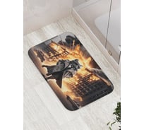 Коврик для ванной комнаты и туалета противоскользящий JOYARTY Кот-спецагент 52x77 см bath_429877