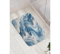 Коврик для ванной комнаты и туалета противоскользящий JOYARTY Акварельные волны 52x77 см bath_sd1647
