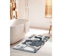 Коврик для ванной комнаты и туалета противоскользящий JOYARTY Кот-бандит 60x100 см bath_429902_60x100