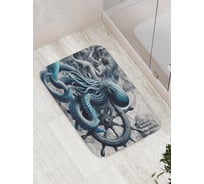 Коврик для ванной комнаты и туалета противоскользящий JOYARTY Русалка и осьминог 52x77 см bath_sd1634