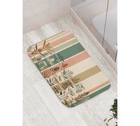 Коврик для ванной комнаты и туалета противоскользящий JOYARTY Сухоцветы в полоску 52x77 см bath_sd2622