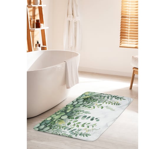 Коврик для ванной комнаты и туалета противоскользящий JOYARTY Плетёнка 60x100 см bath_429333_60x100 1