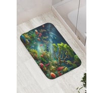 Коврик для ванной комнаты и туалета противоскользящий JOYARTY Вселенная цветов 52x77 см bath_sd1390