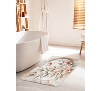 Коврик для ванной комнаты и туалета противоскользящий JOYARTY Мрамор персиковый 60x100 см bath_sd1891_60x100