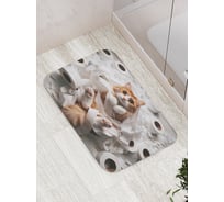 Коврик для ванной комнаты и туалета противоскользящий JOYARTY Кот хулиган 52x77 см, серия Мужские праздники bath_430073