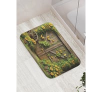Коврик для ванной комнаты и туалета противоскользящий JOYARTY Цветочный ворота 52x77 см bath_429824