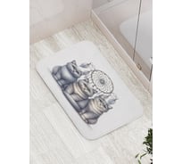 Коврик для ванной комнаты и туалета противоскользящий JOYARTY Ловец котов 52x77 см bath_sd1168