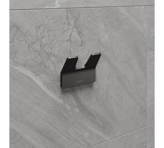 Крючок двойной для полотенец Lemark SMOOTH LINE графит 9716006