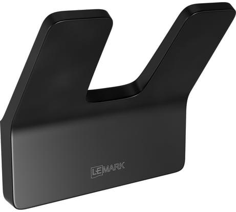 Крючок двойной для полотенец Lemark SMOOTH LINE чёрный 9712005