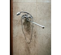 Смеситель для ванны Rainsberg с длинным изливом, двухручковый, полный комплект R50223F-1