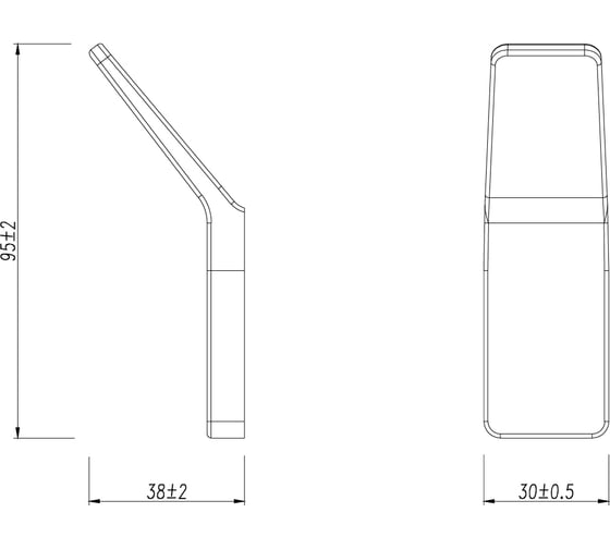Крючок одинарный для полотенец Lemark SMOOTH LINE 2 шт., чёрный 9712002