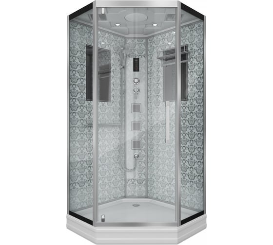Душевая кабина NIAGARA NG- 1000x1000x2150 мм, низкий поддон, стенки белые, 4 места 7717W