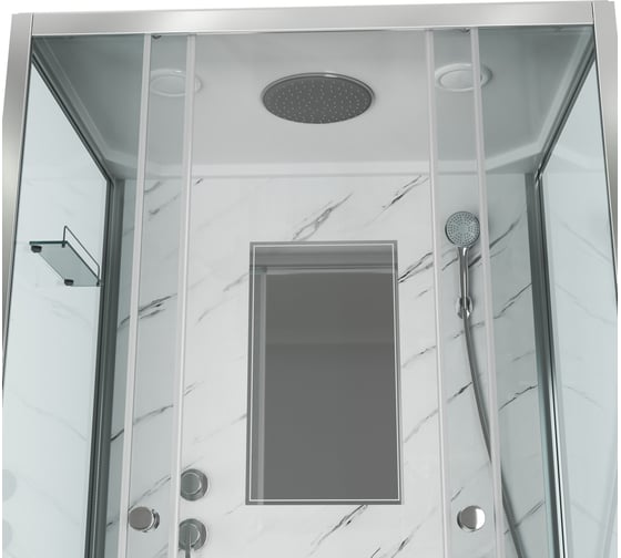 Душевая кабина NIAGARA NG- 1200x900x2100 мм, низкий поддон, стенки мрамор, 4 места 7772QM
