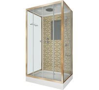 Душевая кабина NIAGARA NG- 1200x900x2100 мм, низкий поддон, стенки золото, 4 места 7772QG