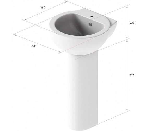 Пьедестал SANITA ART LUXE 00000055453 PD.FS/Art/N/WHT.G/S1