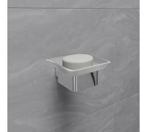 Мыльница Lemark SMOOTH LINE с держателем, хром 9741016