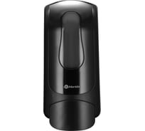 Дозатор для жидкого мыла MERIDA ONE СЛИМ пластиковый, механический, наливной, черный, 1 л DEC002