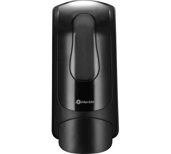 Дозатор для жидкого мыла MERIDA ONE СЛИМ пластиковый, механический, наливной, черный, 1 л DEC002