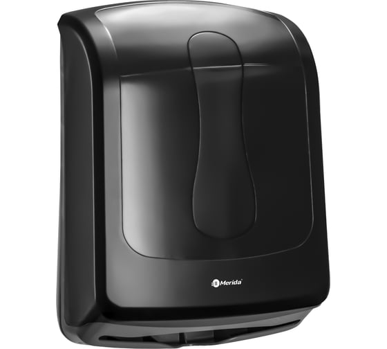 Диспенсер для бумажных полотенец Merida в листах Z-сл. ONE пластиковый, объем 2 пач., черный AEC101