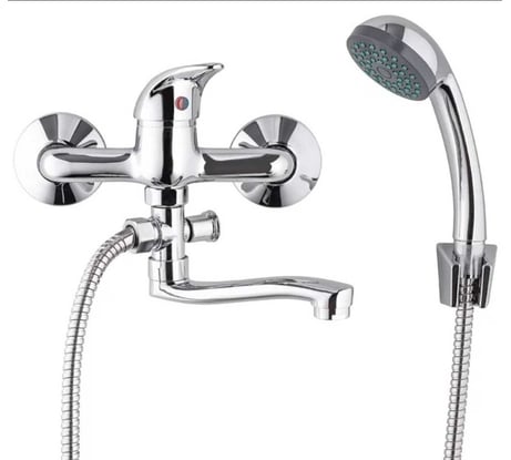 Смеситель для ванны СЛАВЕН с коротким S-Образным изливом 150 мм, комплект СЛ-ОД-Р30