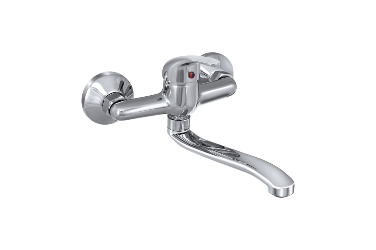 Смеситель настенный для мойки СЛАВЕН с нижним изливом одноручный СЛ-ОД ...