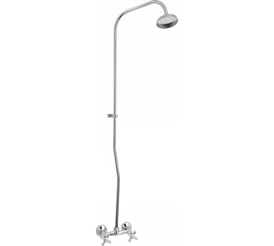 Смеситель для душа СЛАВЕН со стационарной душевой сеткой, двуручный СЛ-ДВ-О42