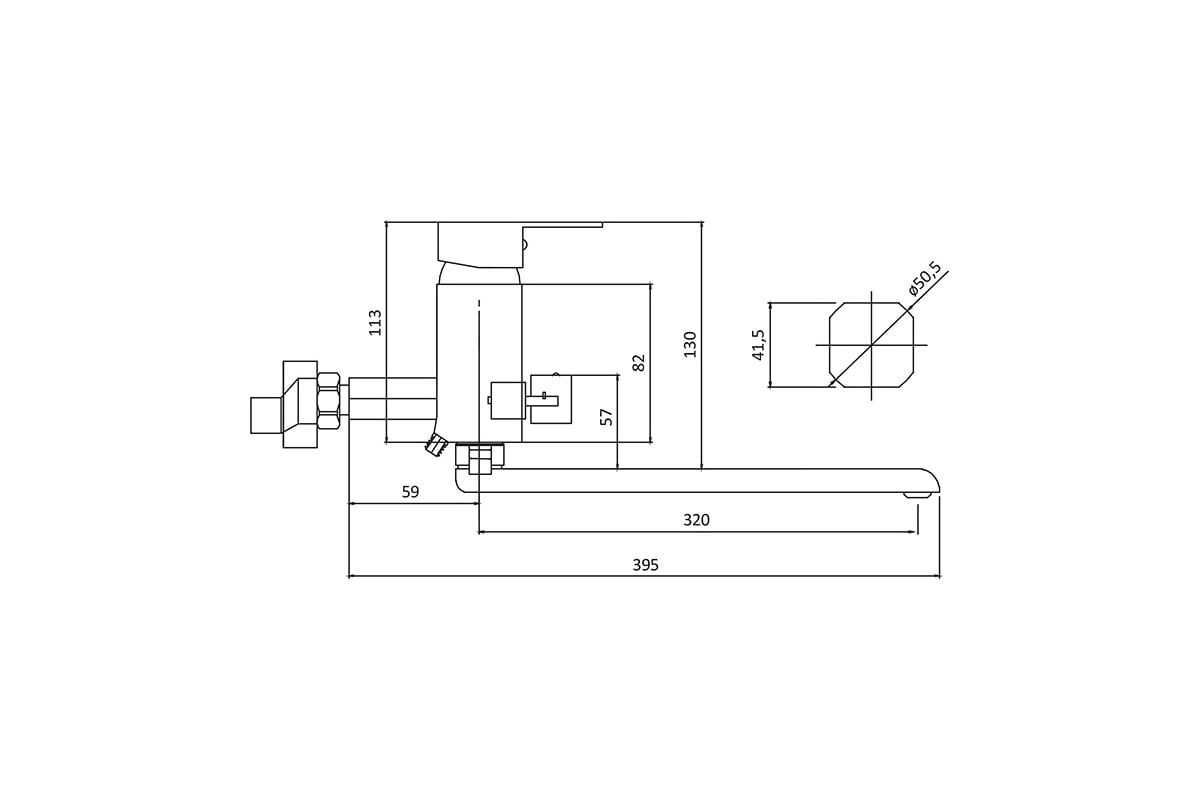 Смеситель СЛАВЕН с поворотным изливом, переключатель флажковый ...