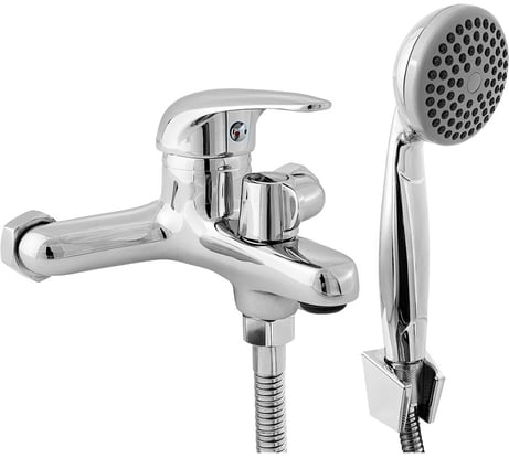 Смеситель для ванны СЛАВЕН с коротким литым изливом, переключатель флажковый, одноручный СЛ-ОД-В30