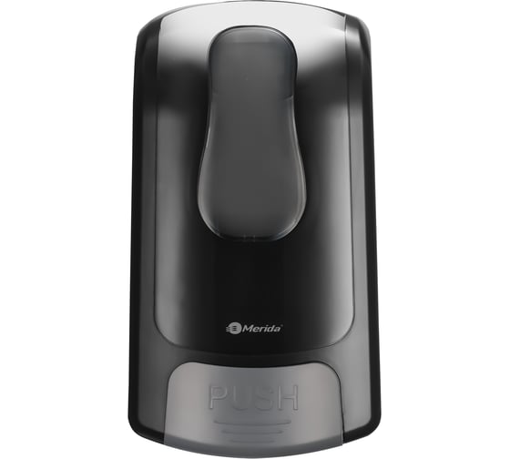 Дозатор для жидкого мыла Merida ONE пластиковый, механический, картриджный, черный DEC121