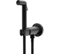 Смеситель с гигиеническим душем, встраиваемый Lemark Соло, черный LM7171BL