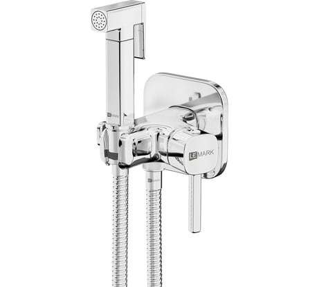 Смеситель с гигиеническим душем, встраиваемый Lemark Соло, хром LM7173C
