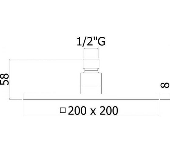 Верхний душ Paffoni SYNCRO ZSOF075BO 200x200, 8 мм, антикальций белый матовый 229228 00229228