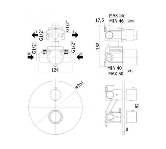 Смеситель термостат Paffoni LIGHT LIQ018BO белый матовый 262988 00262988