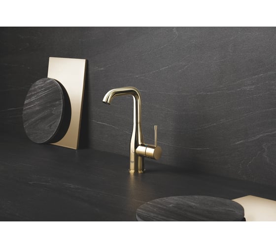 Смеситель для раковины GROHE Essence с донным клапаном, L-Size, холодный рассвет глянец 24174GL1
