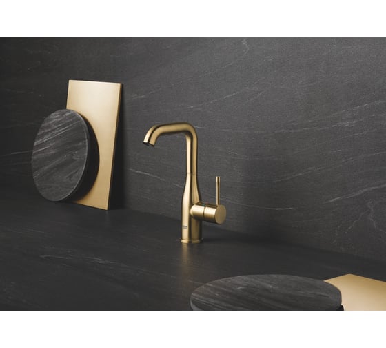 Смеситель для раковины GROHE Essence с донным клапаном, L-Size, холодный рассвет матовый 24174GN1